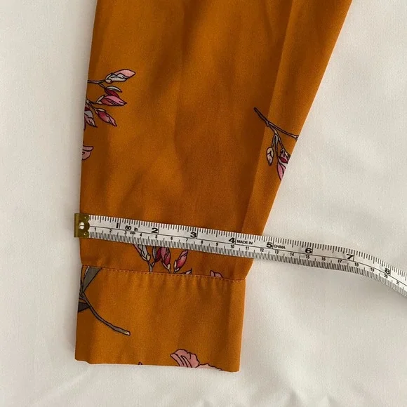 Nanette Lepore Midi Dress Button Front Size 8 Floral Long Sleeve - Picture 9 of 10